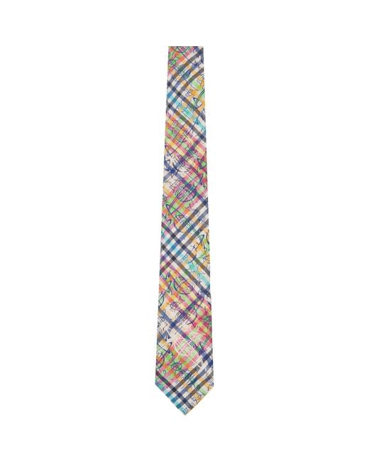 Vivienne Westwood Metallic 8.5Cm 'Graffiti Orb' Tie for men