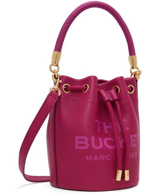 Marc Jacobs Red Pink 'the Leather Bucket' Bag