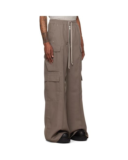 Rick Owens Brown Tower Cargobelas Cargo Pants for men