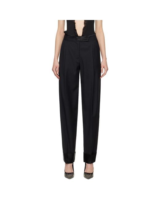 Christopher Esber Black Pegged Trousers