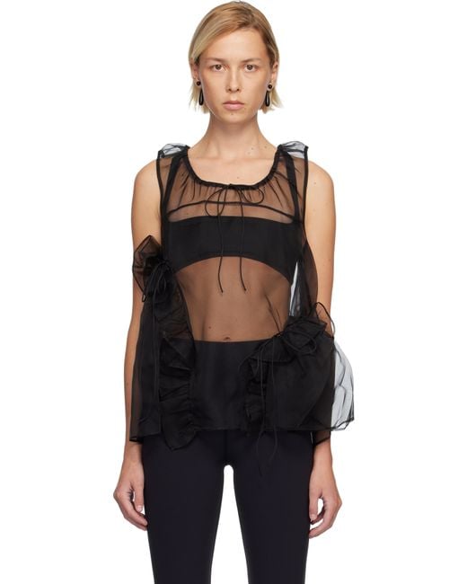 Cecilie Bahnsen Orsalina Top in Black | Lyst UK