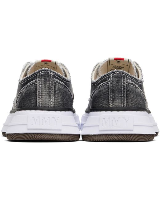 Maison Mihara Yasuhiro Black Yucca Og Sole Bleach-Wash Low-Top Sneakers