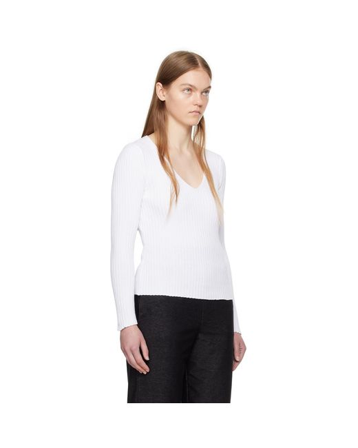 Pull calcio blanc MM by Max Mara en coloris White