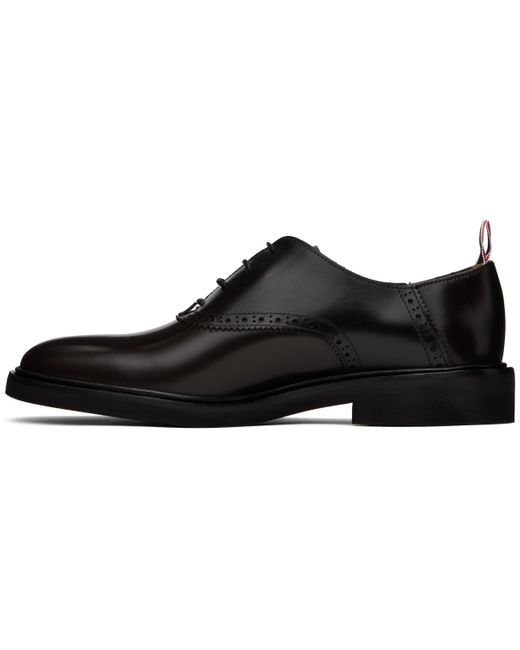 メンズ Thom Browne ブラック＆ブラウン Saddle オックスフォード Black