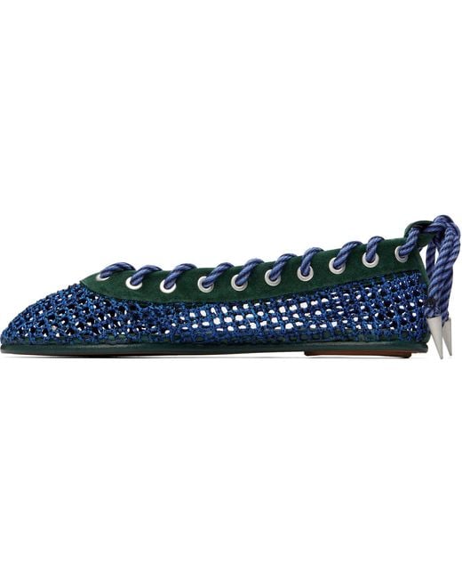 Kiko Kostadinov Black Reticella Ballerina Flats