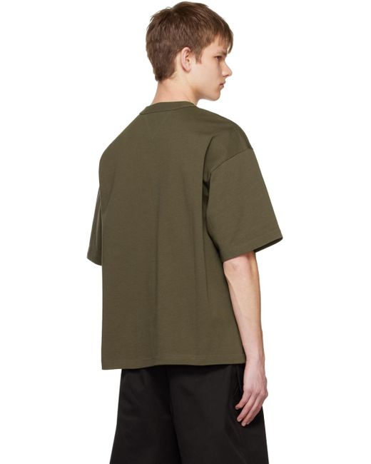 Bottega Veneta Green Khaki Relaxed-fit T-shirt for men