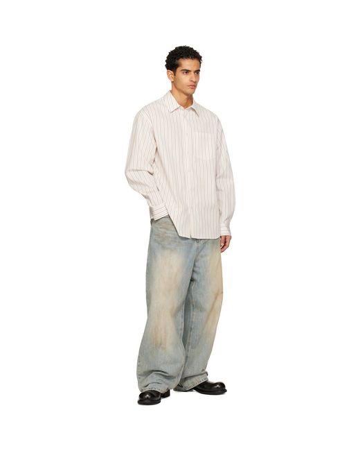 we11done Blue Layered Jeans for men