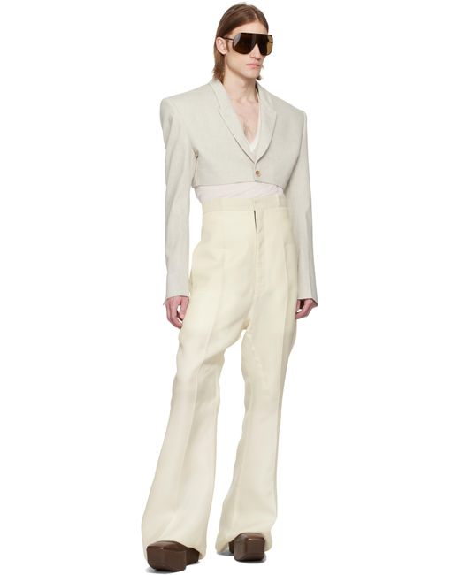 Rick Owens Natural Off- Hollywood Dirt Bolan Trousers for men
