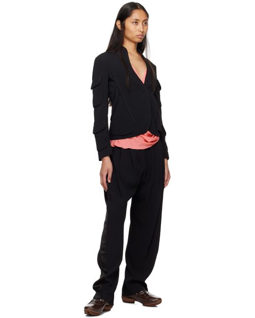 【正規店出品】KIKO KOSTADINOV WOMEN CAUDA PLEATED TROUSERS KIKO KOSTADINOV WOMEN CAUDA PLEATED TROUSERS BLACK SS25