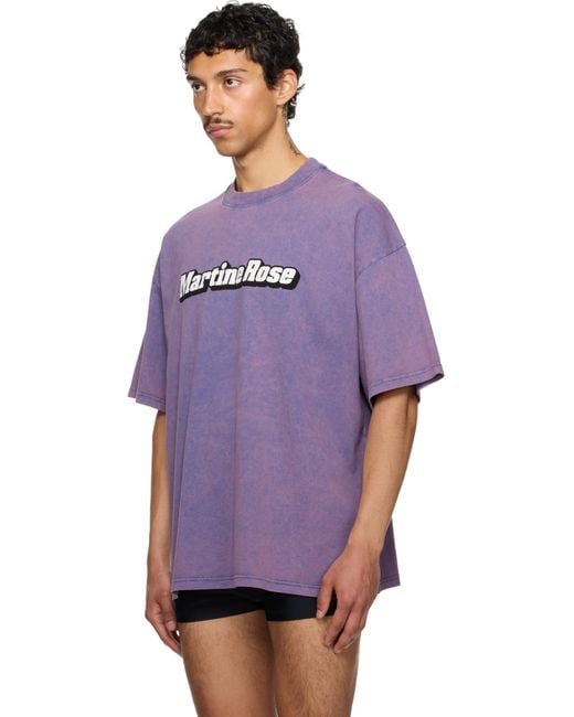メンズ Martine Rose Ssense限定 パープル オーバーサイズ Tシャツ Purple