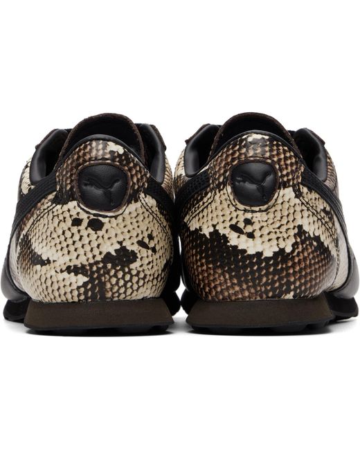 PUMA Black Sprint Snake Sneakers