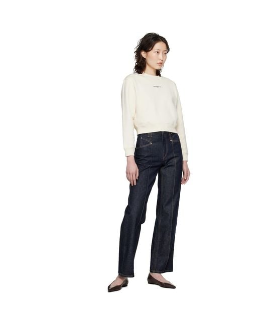 Maison Kitsuné Black Off- Paris' Cropped Sweatshirt