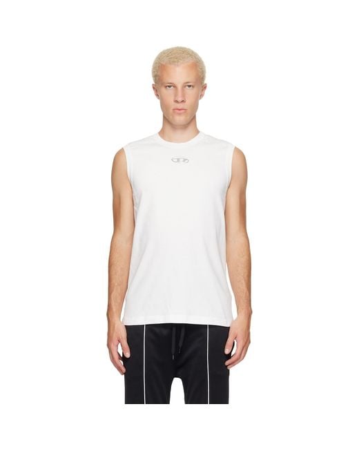 DIESEL White T-Bisco-Iod Tank Top for men