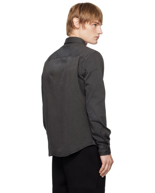AMI Black Button-Down Ami De Coeur Shirt for men