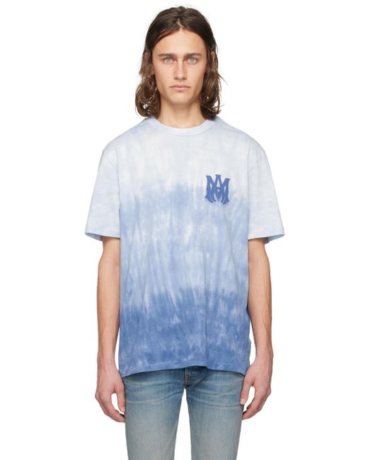 Amiri Blue Dip Dye T-shirt for men
