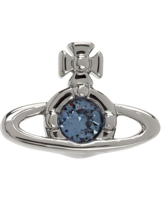 Vivienne Westwood Blue Nano Solitaire Single Stud for men