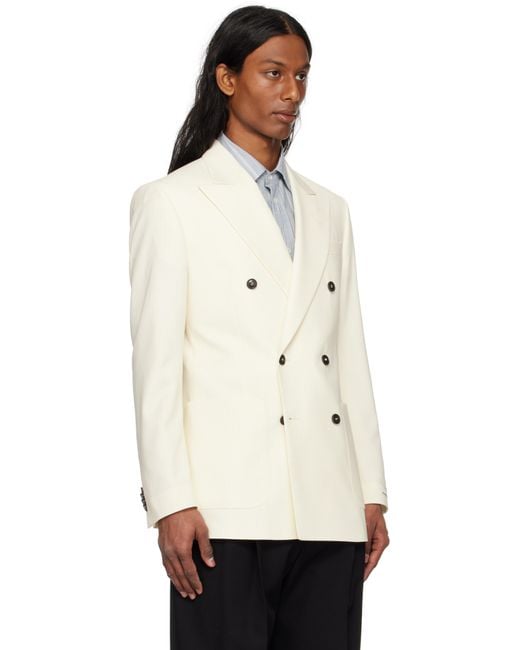 Tiger Of Sweden Natural Off- Joachim Double-Breasted Blazer for men