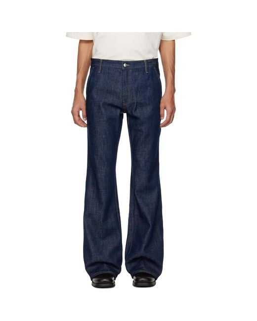 Amiri Blue Raw Boot Cut Jeans for men