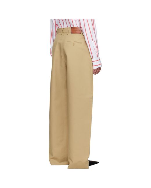 Acne Natural Tailored Satin Trousers