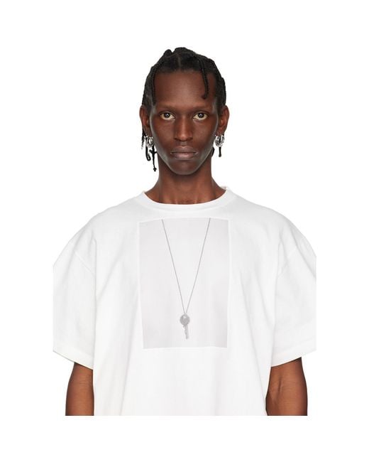 MM6 by Maison Margiela Black Knot Earrings for men