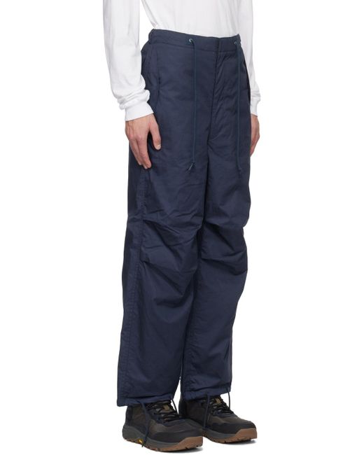 Nanamica Blue Drawstring Trousers for men