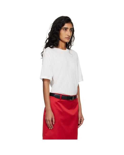 Frankie Shop Red Harper Soft Organic T-Shirt