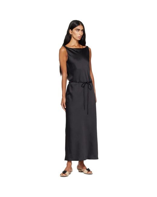LE17SEPTEMBRE Black Draped Back-Scoop Maxi Dress