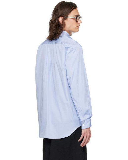 Comme des Garçons Blue Spread Collar Shirt for men
