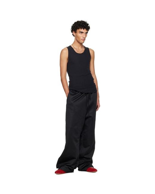 Fear Of God Black Holiday Satin Fleece Lounge Sweatpants for men