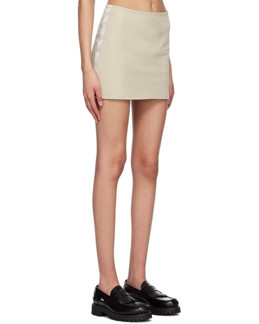 Our Legacy Black Beige Side Stripe Miniskirt