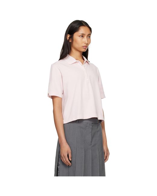 Thom Browne White Overdyed 4-Bar Jersey Polo