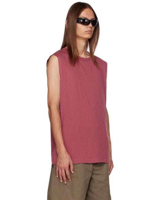 Acne Red Sleeveless T-shirt for men