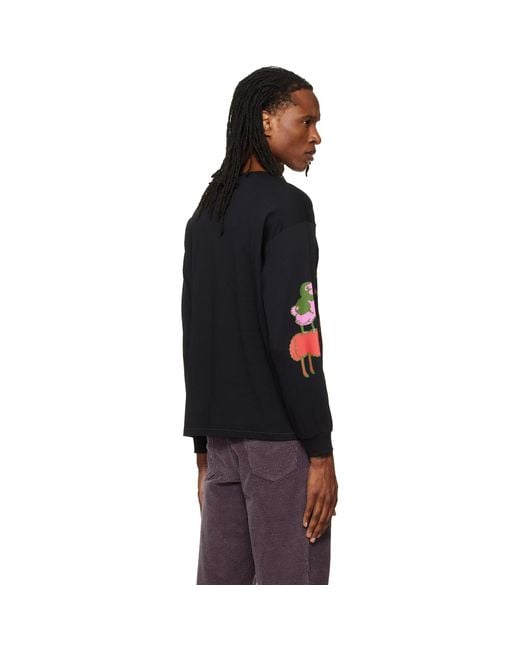 Chopova Lowena Black Woodland Baby Oversized Jersey T-Shirt for men
