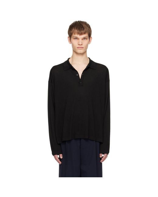 The Row Black Djon Polo for men