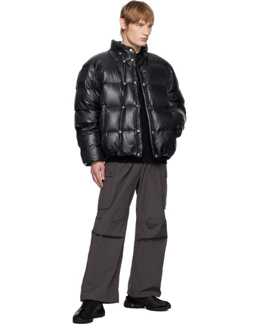 Wooyoungmi Black Hood Goose Down Jacket for men