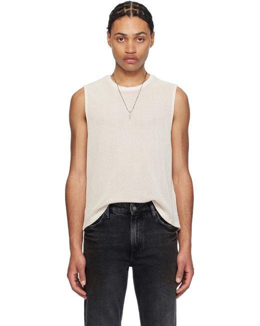 Guess USA Black Off- Printed Tank Top for men
