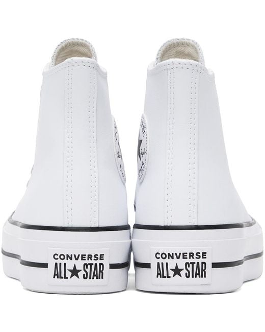 Converse Black Chuck Taylor All Star Lift Leather High Top Sneakers for men