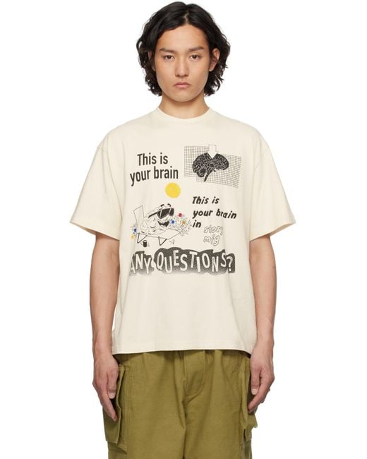 STORY mfg. Natural Off- Grateful Ss T-Shirt for men