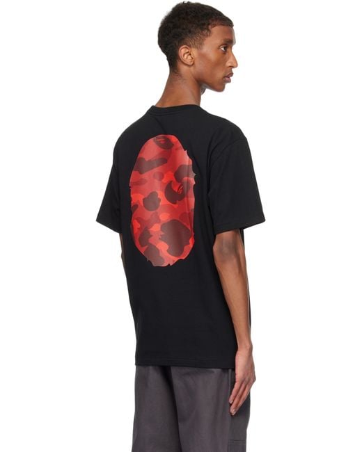 A Bathing Ape Black Color Camo Big Ape Head T-shirt for men