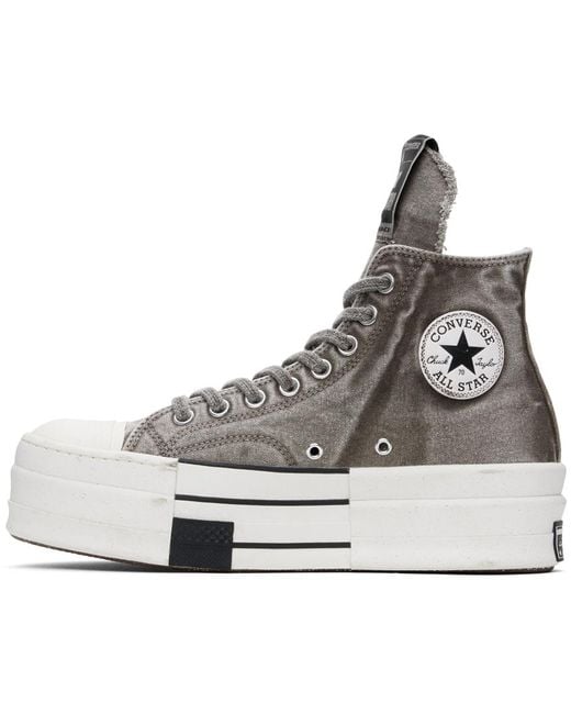 Rick Owens Gray Converse Edition Dbl Drkstar Sneakers