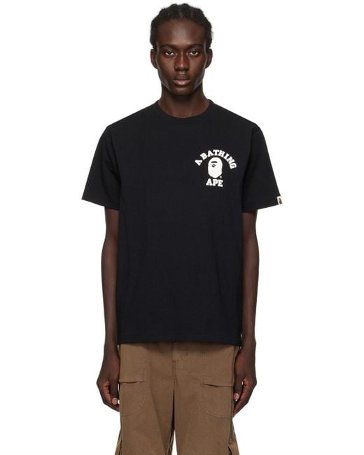 A Bathing Ape Black Mantra T-shirt for men