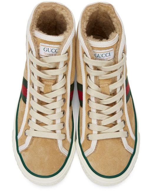 Gucci Black Suede ' Tennis 1977' High-Top Sneakers
