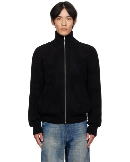 Blouson De Sport Noir En Tricot Côtelé Côtelé MM6 by Maison Martin Margiela pour homme en coloris Black