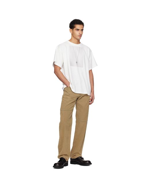 MM6 by Maison Margiela White Off- 'Mm6 Key' T-Shirt for men