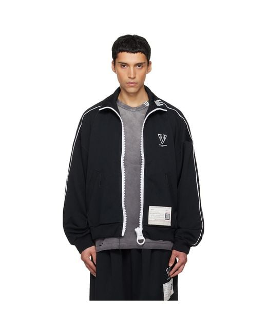 Maison Mihara Yasuhiro Black Amateur Sewn Like Track Jacket for men