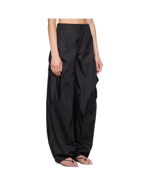 Alaïa Black Taffeta Cargo Pants
