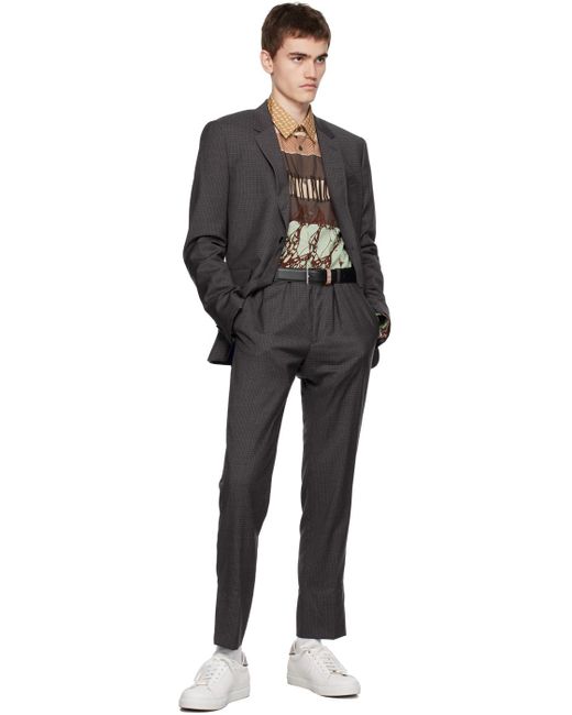 Paul Smith Black Gray Kensington Suit for men