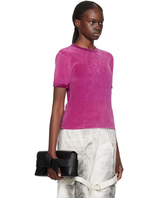 T-shirt ajusté rose Acne en coloris Pink