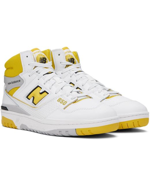 New Balance Black White & Yellow 650 Sneakers for men
