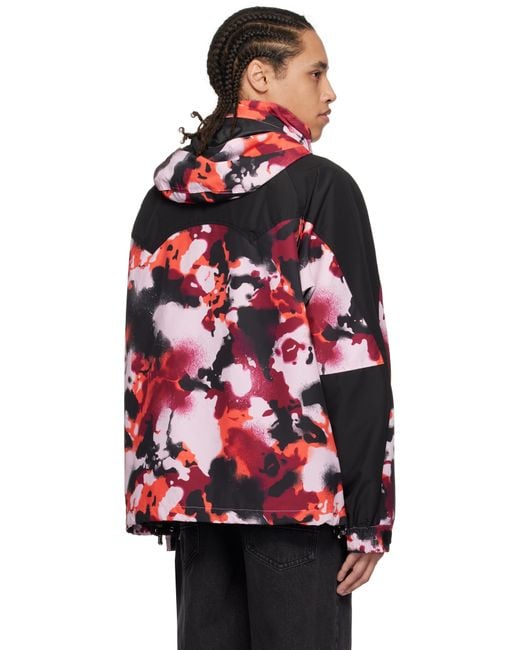 Blouson De Planche À Neige Noir Et Rouge À Motif Camouflage Map A Bathing Ape pour homme en coloris Red